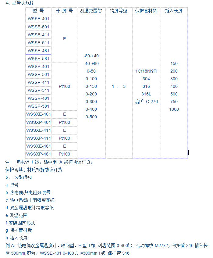 帶熱電偶（阻）雙金屬溫度計